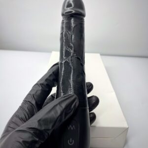 Black Silicone Vibrator - Black Vibrating dick